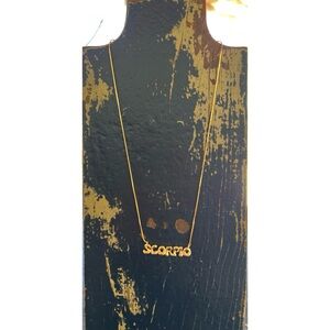 Anthropologie Gold Plated Zodiac Bubble Necklace Scorpio